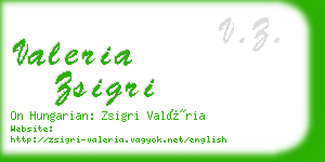 valeria zsigri business card